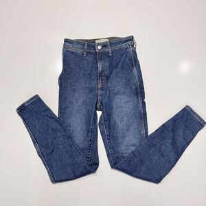 Everlane The Way‎ High Skinny Jeans Women's 25 Regular Stretch Blue Denim